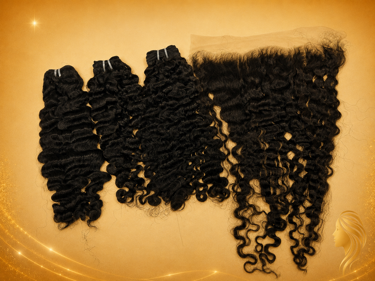 Yava Hair 3 Bundles with 13x4 HD Lace Frontal Y-Luxe Quality Hair Burmese Curl