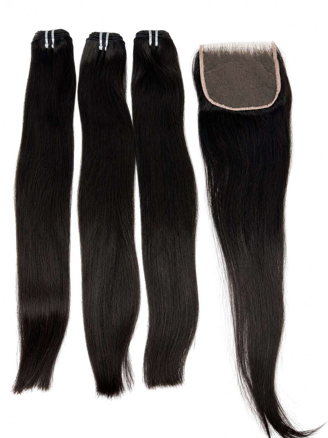 Yava Hair Y-Luxe Hair Straight Texture Human Hair Extensions 3 Bundles + 5x5 HD Closure