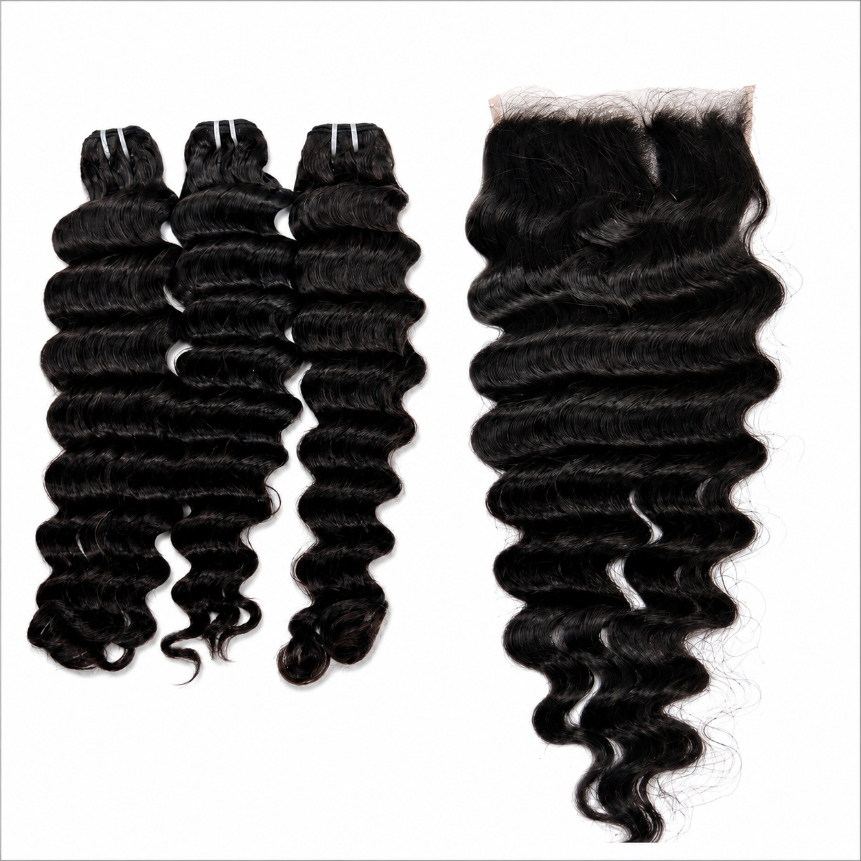 Yava Hair Loosedeep Y-Luxe Hair 3 Bundles + 5x5 HD Closure