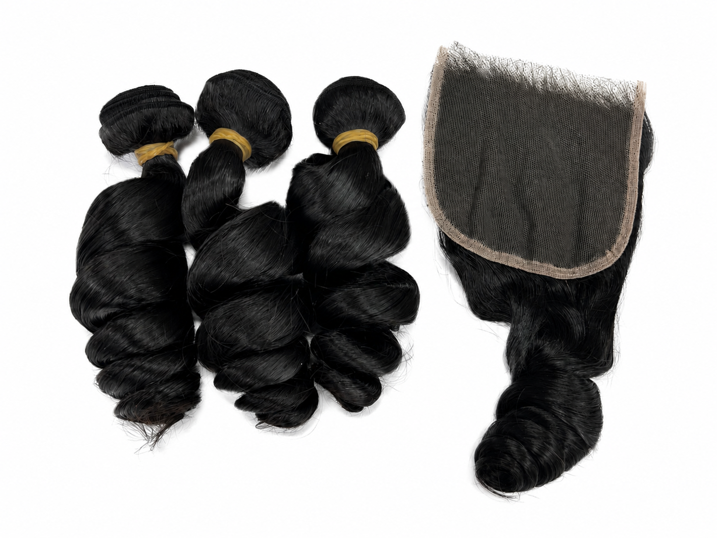 Yava Hair Human hair Y-Luxe Hair 3 Bundles + 5x5 HD Closure Loosewave